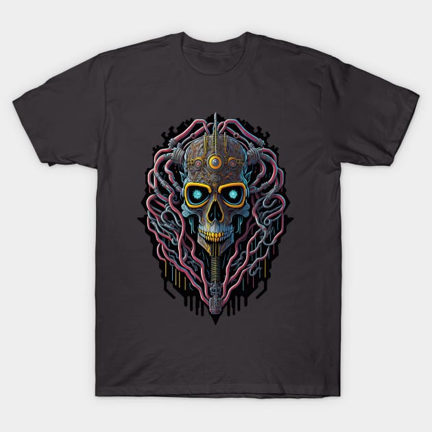 Cyborg Heads S02 D41 T-Shirt by Houerd